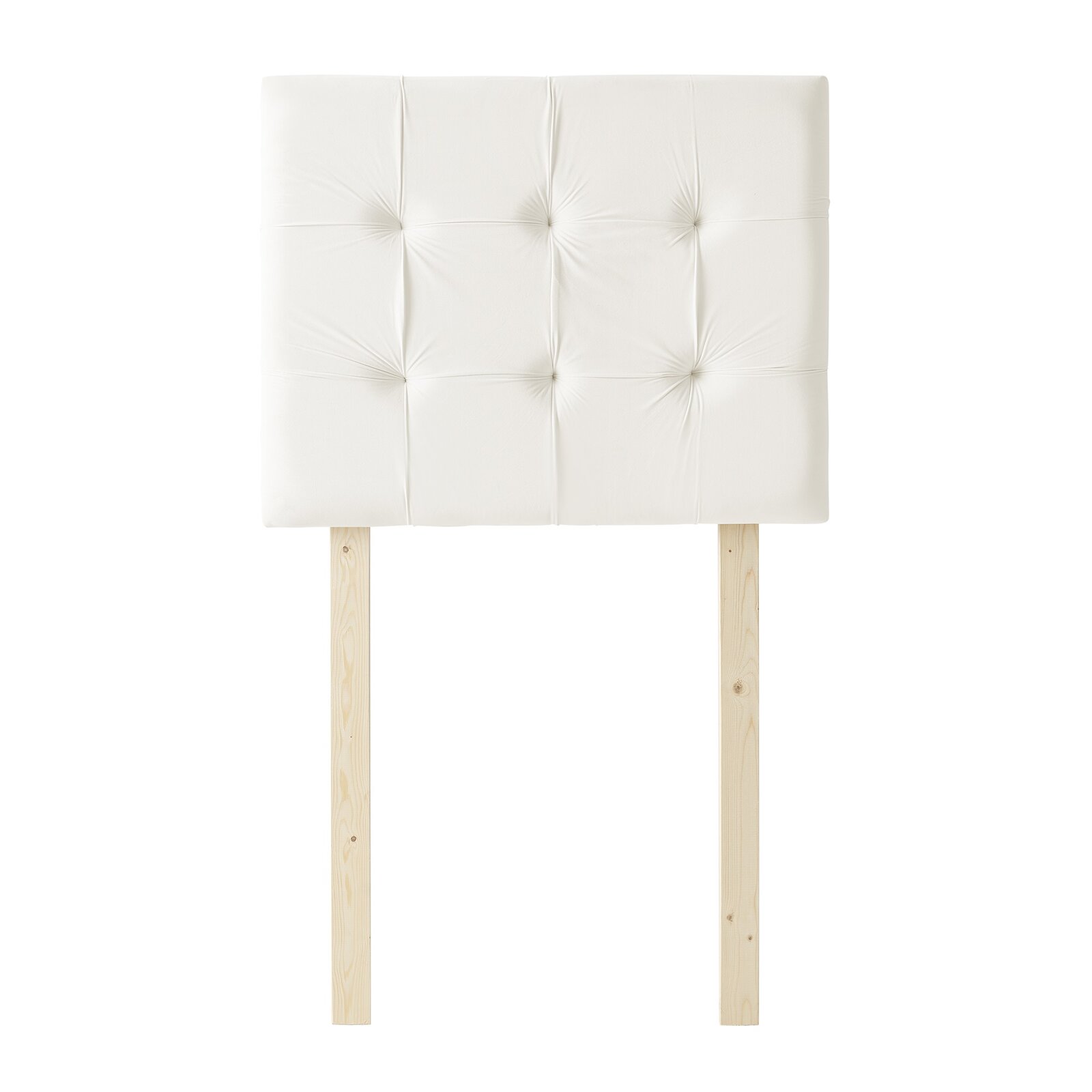 DormCo Mo' Classic College Headboard With Legs - Plush Velvet White DormCo Mo' Classic College Headboard With Legs - Plush Velvet White